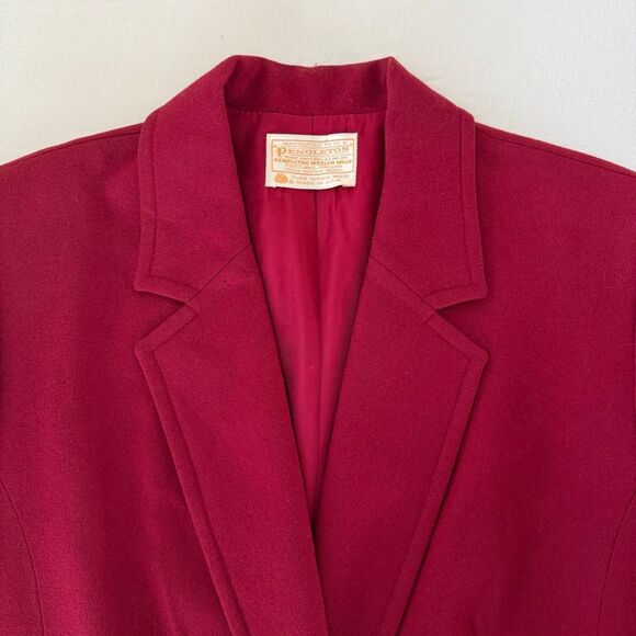 Pendleton Jackets & Blazers - Pendleton Vintage Classic Wool Blazer | Garnet Red | One Button | Fully Lined |